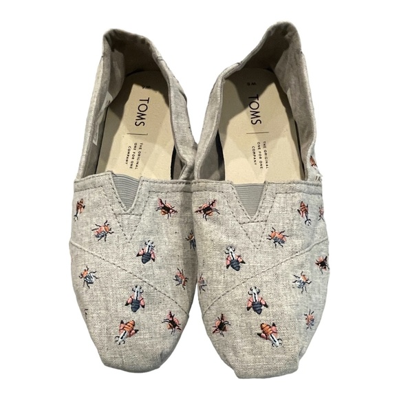 Toms Shoes - Toms Women's Classic Embroidered Bugs Venice Collection Limited Edition 6 VGUC